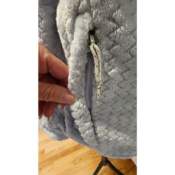 Columbia Ruby Lake Hooded Half Zip Fleece Light Blue Womens Sz M, Pockets - Picture 7 of 13